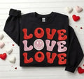 Embroidered LOVE Sweatshirt – Raised Stitch Lettering, Cozy Casual Wear